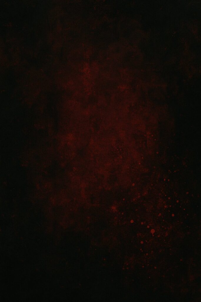 Abstract dark horror-themed background with red and black textures.